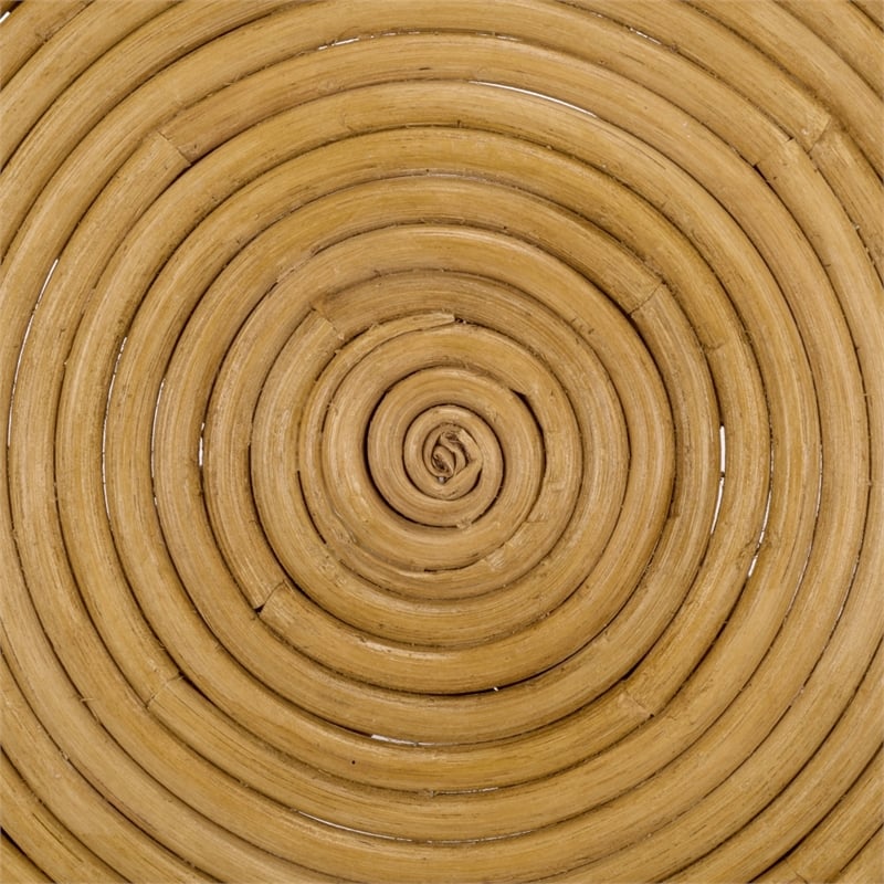 Safavieh Asleesh Round Rattan Accent Table in Natural