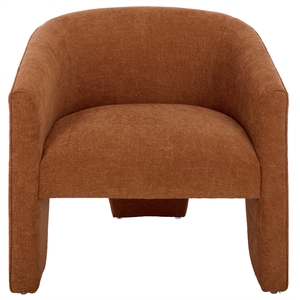 Safavieh Lahela Wood Accent Chair in Terracotta