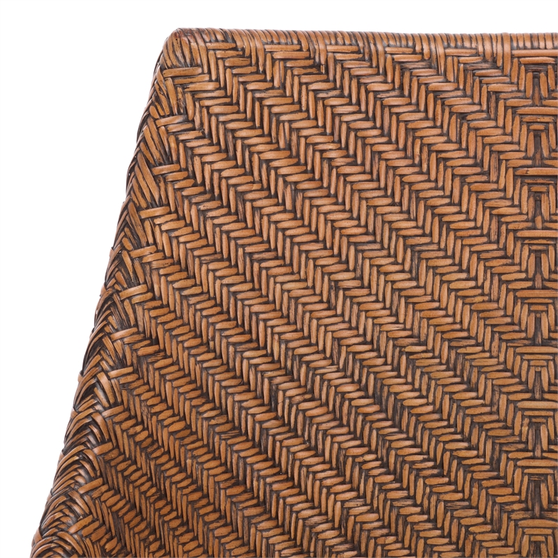 Safavieh Riko Wood Arm Chair  in Brown/ Black/ Ivory