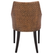 Safavieh Riko Wood Arm Chair  in Brown/ Black/ Ivory