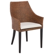 Safavieh Riko Wood Arm Chair  in Brown/ Black/ Ivory