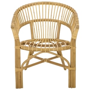Safavieh Varvara Woven Rattan Arm Chair in Natural