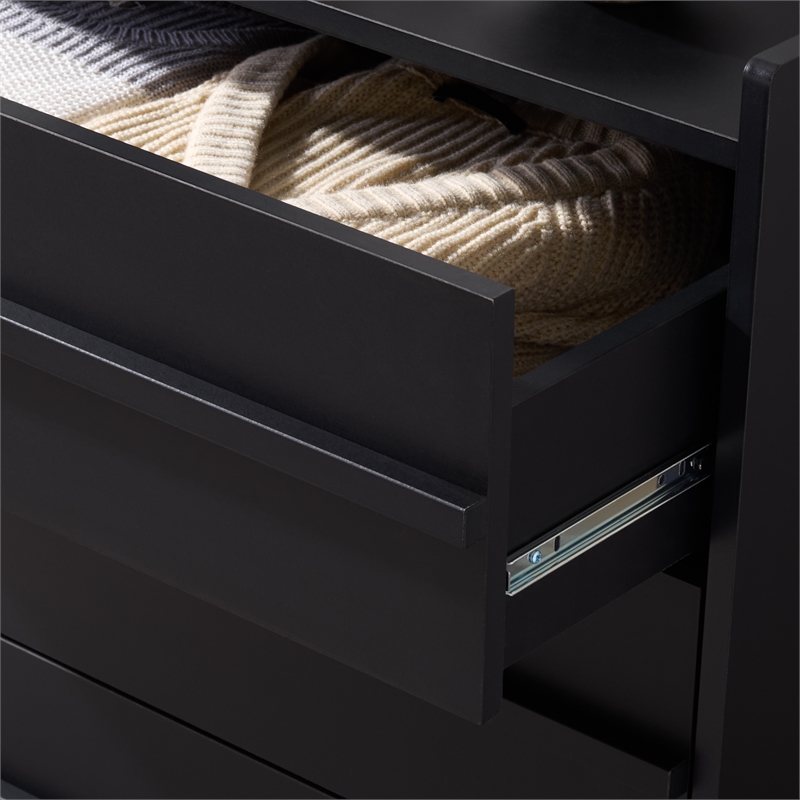 Safavieh Mishi 3 Drawer Wood Chest in Black