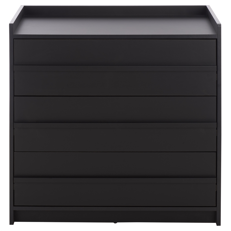 Safavieh Mishi 3 Drawer Wood Chest in Black