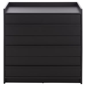 Safavieh Mishi 3 Drawer Wood Chest in Black
