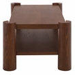 Safavieh Camoni 1 Shelf Wood Coffee Table in Walnut