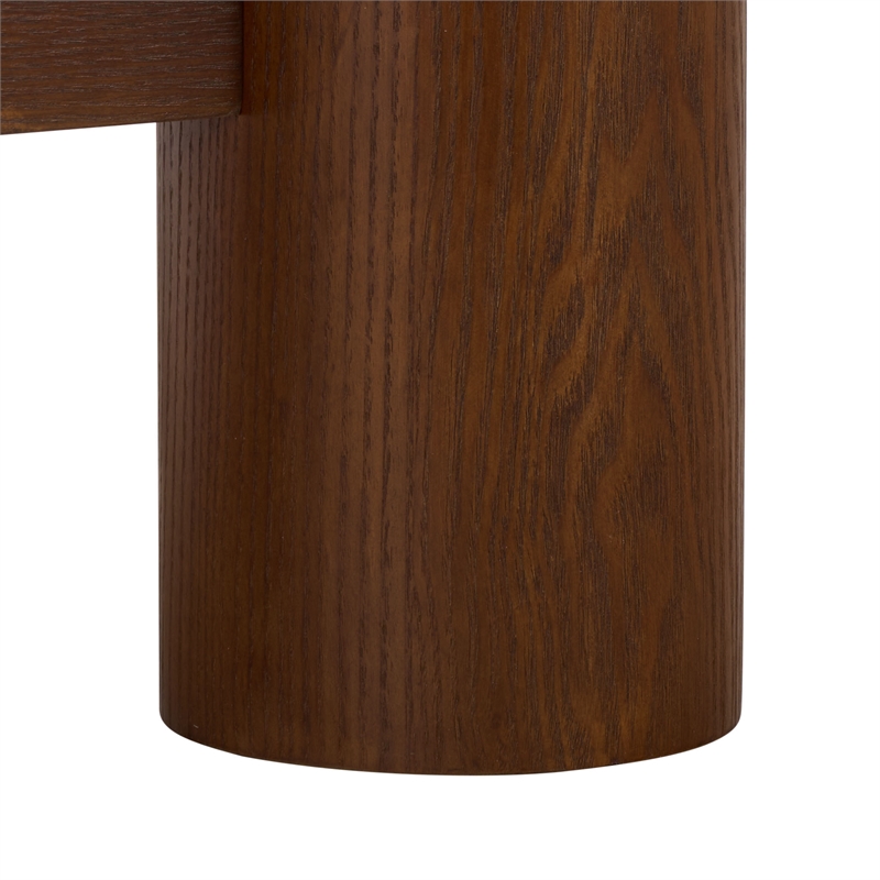 Safavieh Camoni 1 Shelf Wood Coffee Table in Walnut