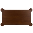 Safavieh Camoni 1 Shelf Wood Coffee Table in Walnut