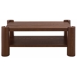 Safavieh Camoni 1 Shelf Wood Coffee Table in Walnut
