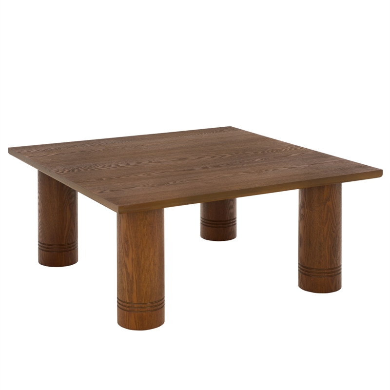Safavieh Aramin Wood Coffee Table in Walnut
