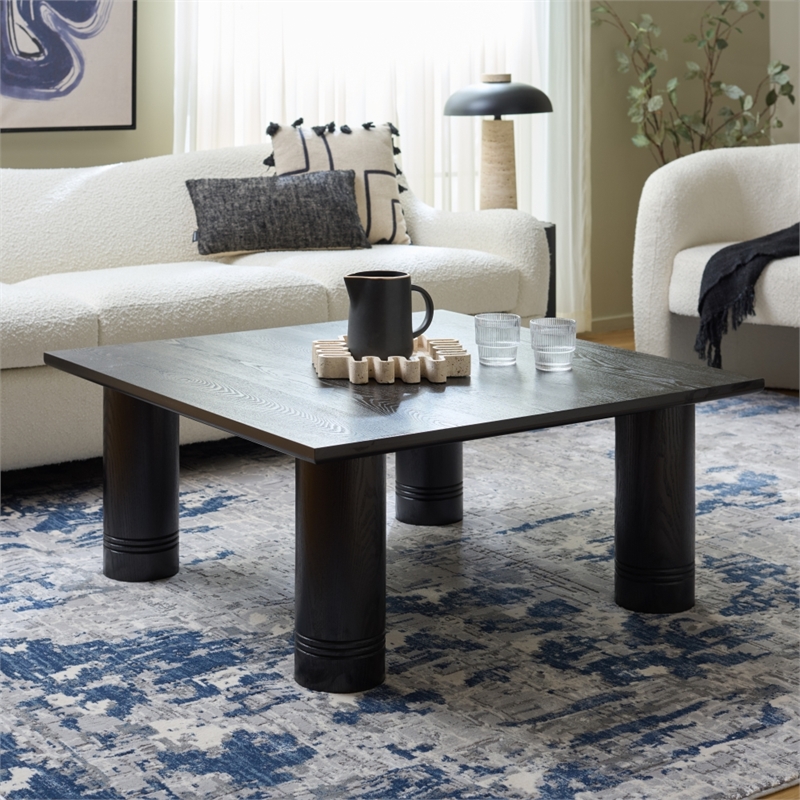 Safavieh Aramin Wood Coffee Table in Black