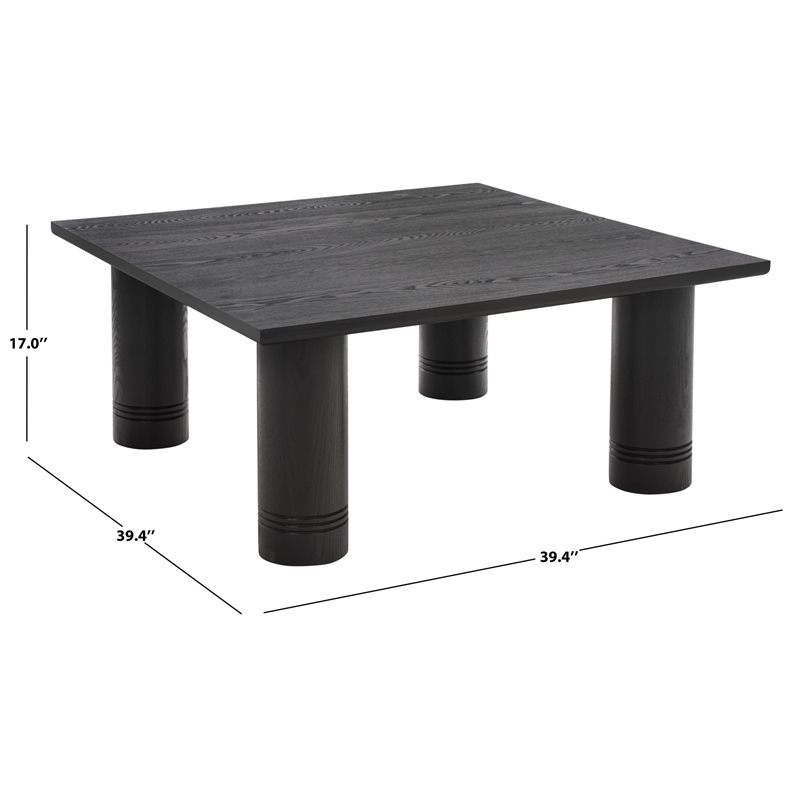 Safavieh Aramin Wood Coffee Table in Black