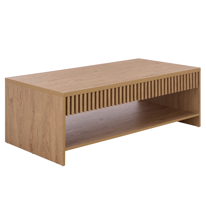 Safavieh Masa 1 Shelf Wood Coffee Table  in Oak