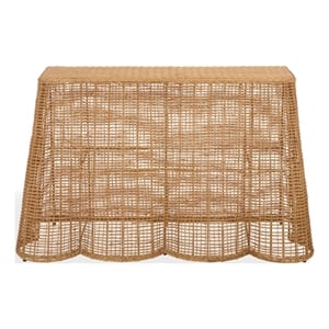 Safavieh Jilliette Rattan and Iron Console Table in Natural