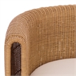 Safavieh O'Reilly Rattan and Iron Accent Chair  in Natural / White