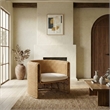 Safavieh O'Reilly Rattan and Iron Accent Chair  in Natural / White