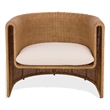 Safavieh O'Reilly Rattan and Iron Accent Chair  in Natural / White