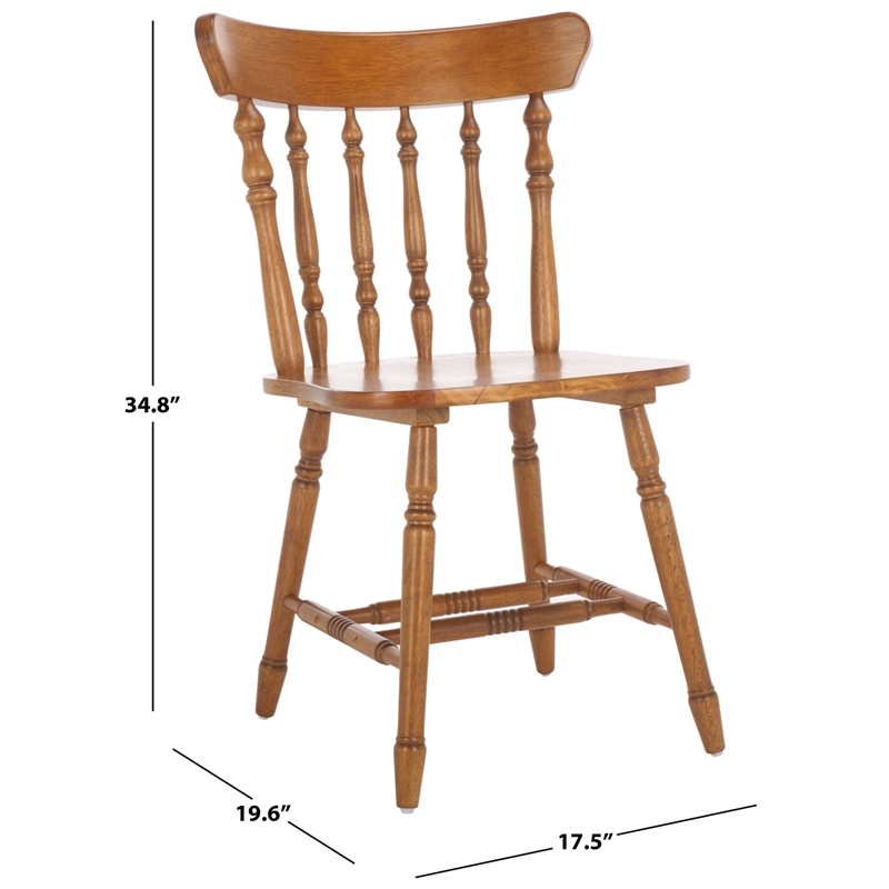 Safavieh Coralyn Wood Dining Chairs in Brown