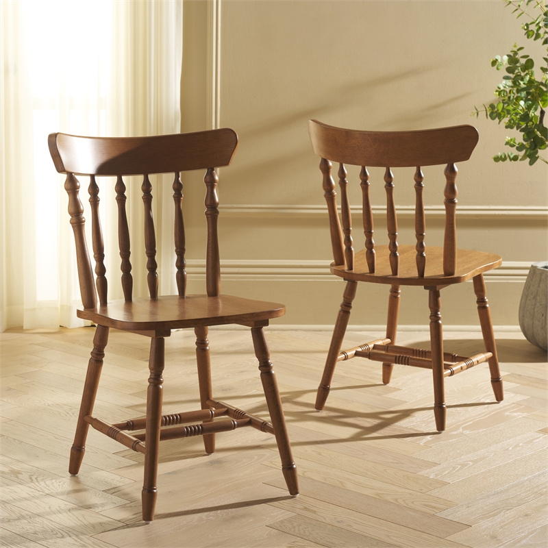 Safavieh Coralyn Wood Dining Chairs in Brown