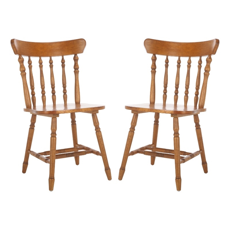 Safavieh Coralyn Wood Dining Chairs in Brown