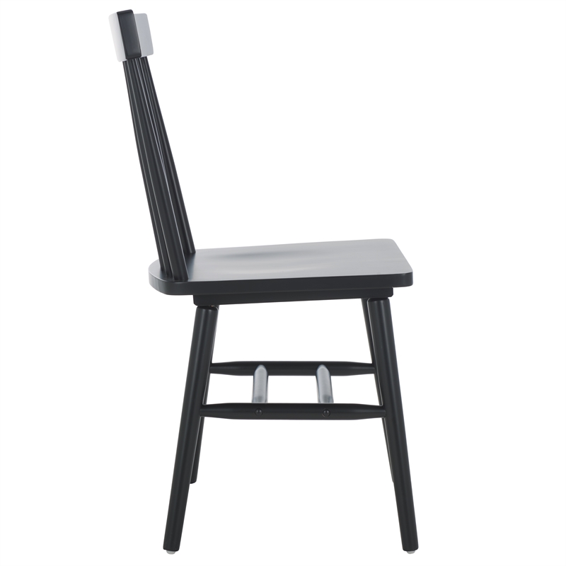 Safavieh Aziel Wood Spindle Dining Chairs in Black