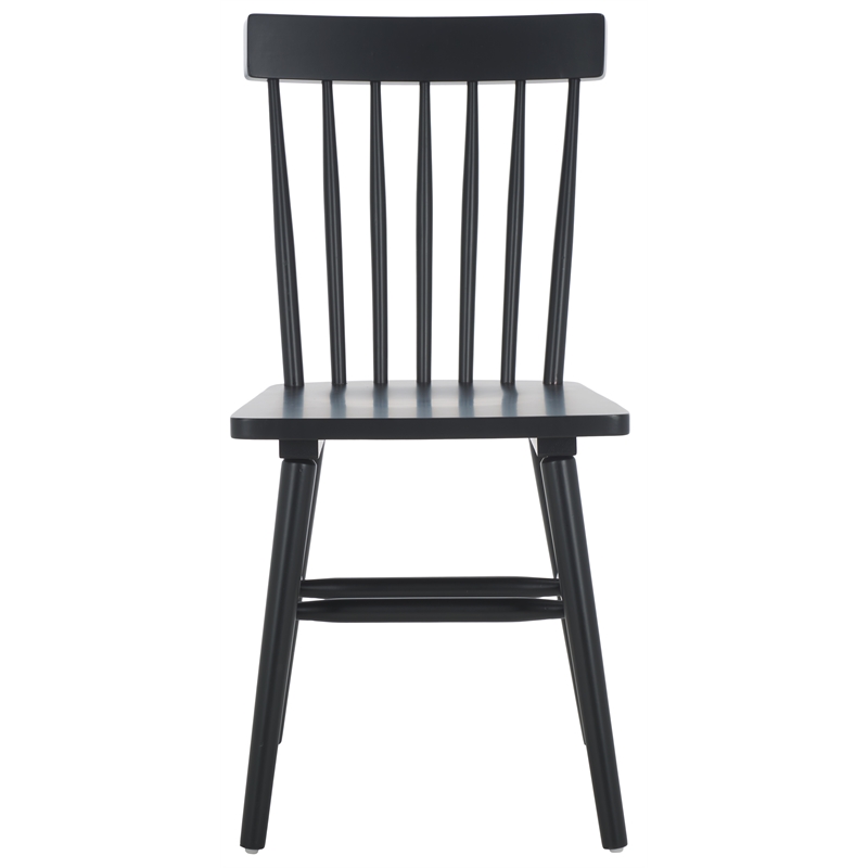 Safavieh Aziel Wood Spindle Dining Chairs in Black