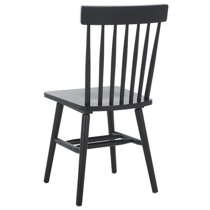 Safavieh Aziel Wood Spindle Dining Chairs in Black