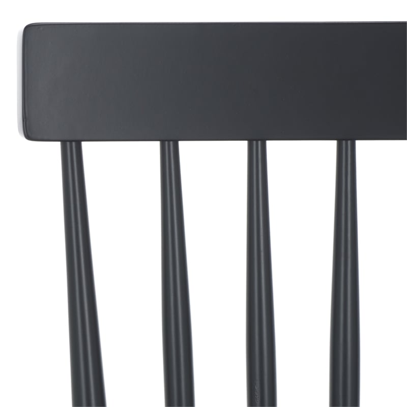 Safavieh Aziel Wood Spindle Dining Chairs in Black