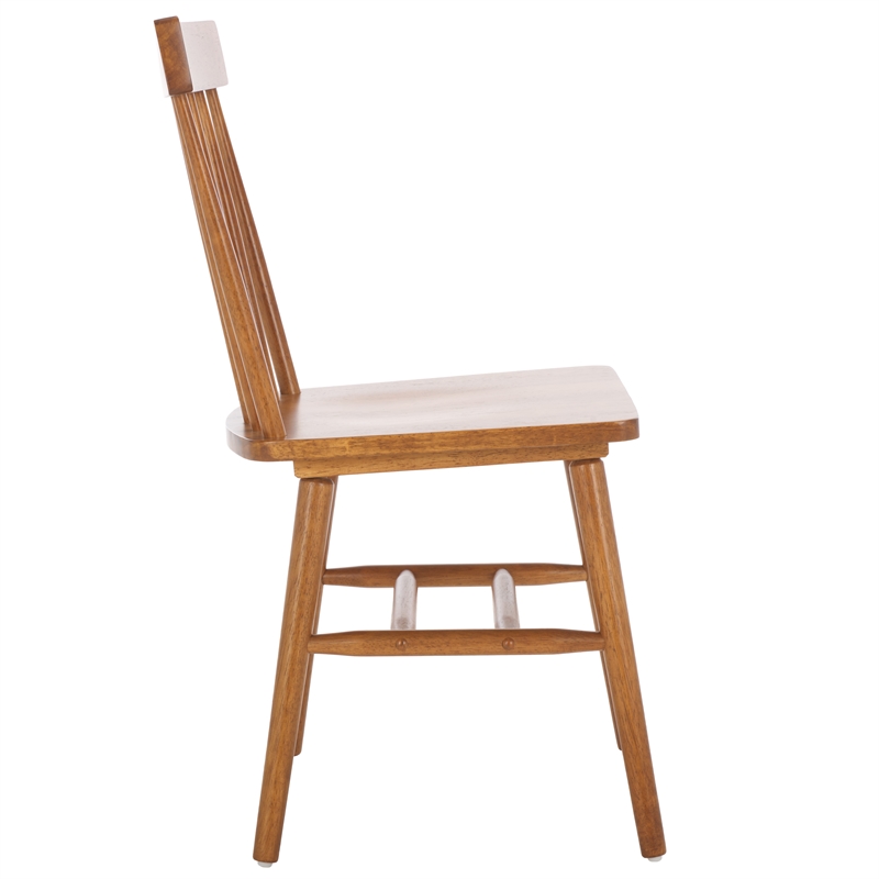 Safavieh Aziel Wood Spindle Dining Chairs in Brown