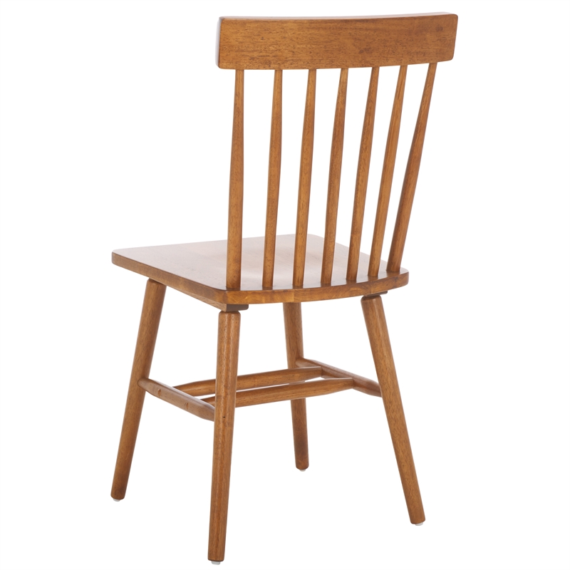 Safavieh Aziel Wood Spindle Dining Chairs in Brown