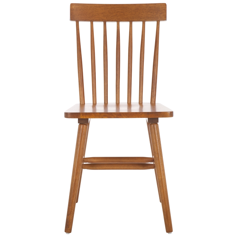 Safavieh Aziel Wood Spindle Dining Chairs in Brown