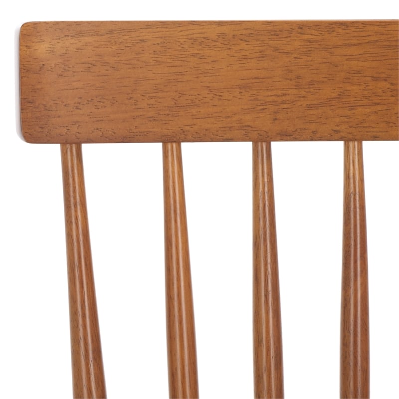 Safavieh Aziel Wood Spindle Dining Chairs in Brown