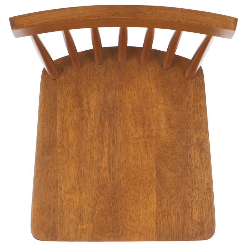 Safavieh Aziel Wood Spindle Dining Chairs in Brown