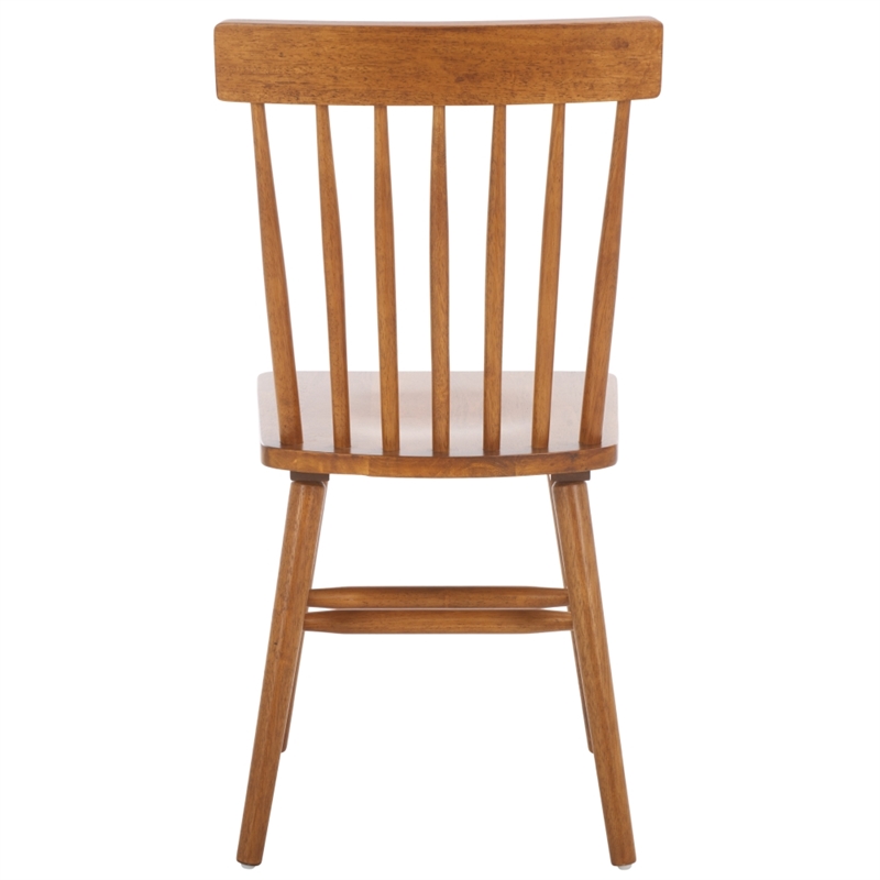 Safavieh Aziel Wood Spindle Dining Chairs in Brown