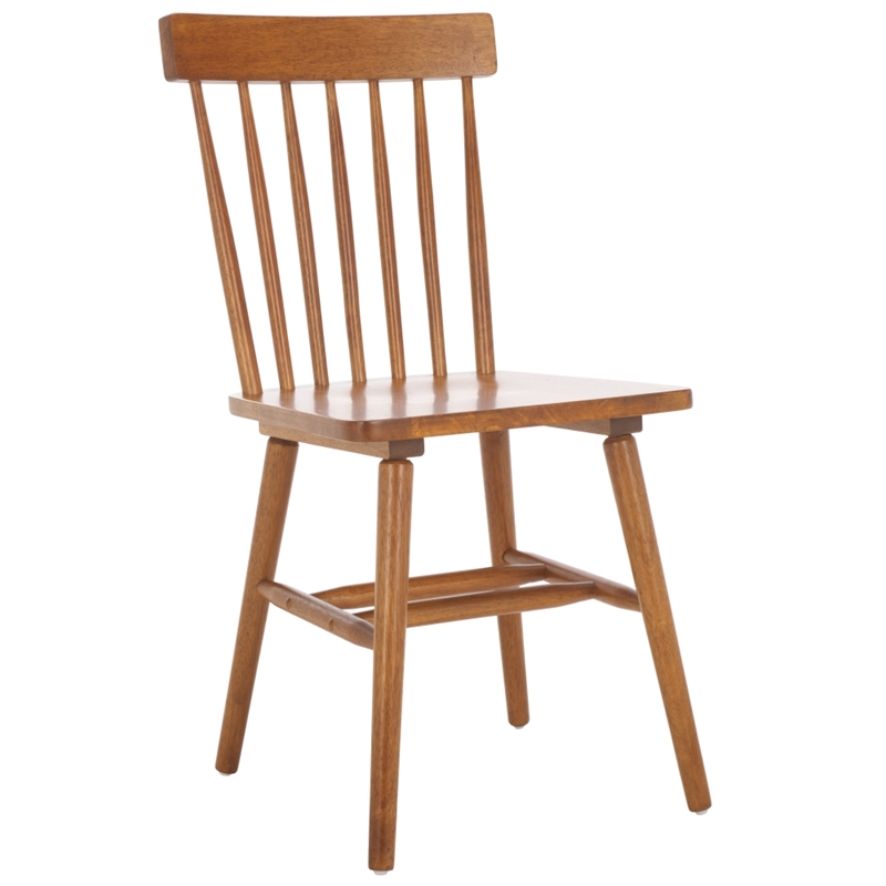 Safavieh Aziel Wood Spindle Dining Chairs in Brown
