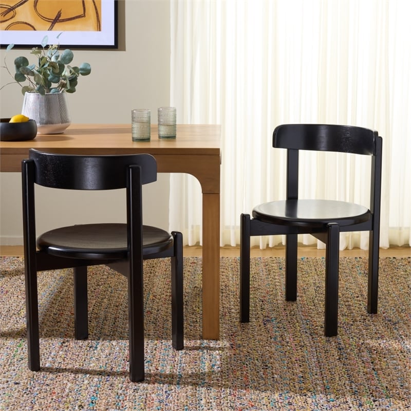 Safavieh Calixto Wood Dining Chair in Black