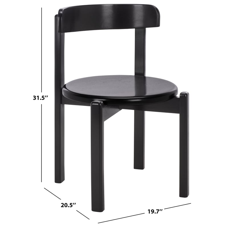 Safavieh Calixto Wood Dining Chair in Black