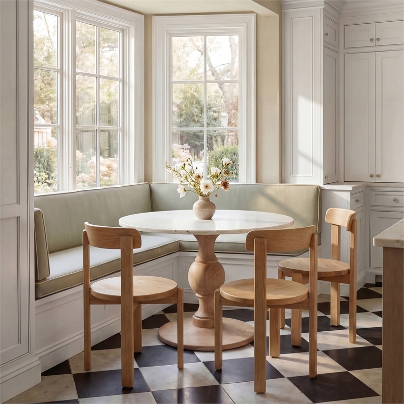 Safavieh Calixto Wood Dining Chair in Light Brown
