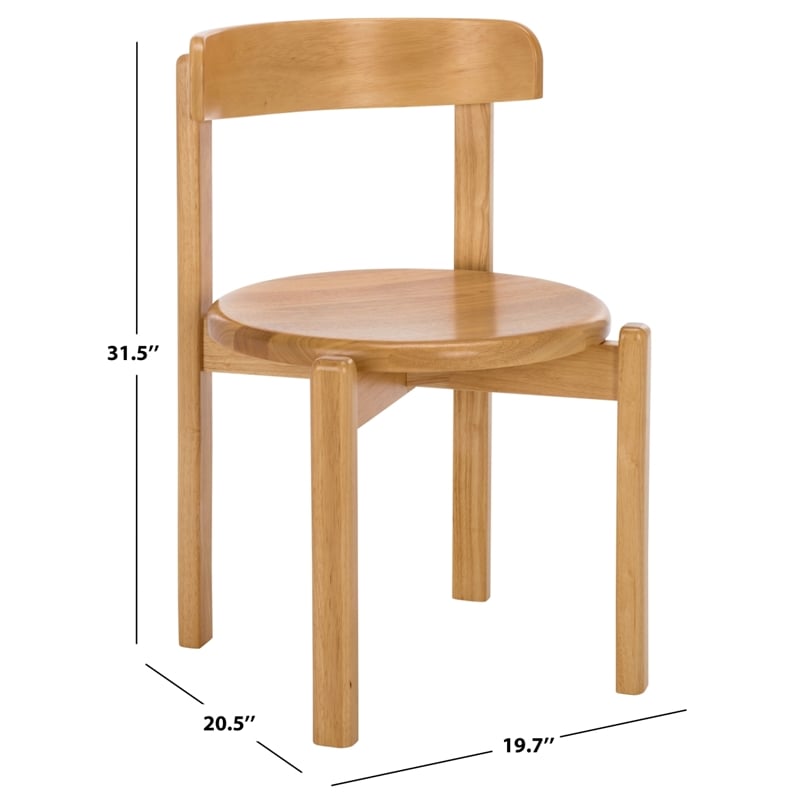 Safavieh Calixto Wood Dining Chair in Light Brown