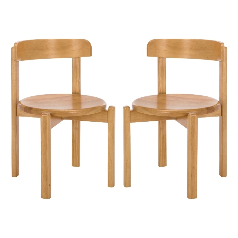 Safavieh Calixto Wood Dining Chair in Light Brown