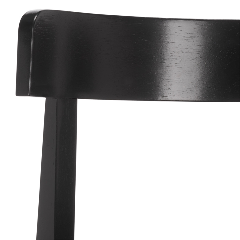 Safavieh Anselm Upholstered Wood and Fabric Dining Chair in Gray / Black
