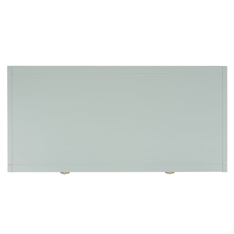 Safavieh Esther 2 Drawer Wood and Metal Desk in Light Blue