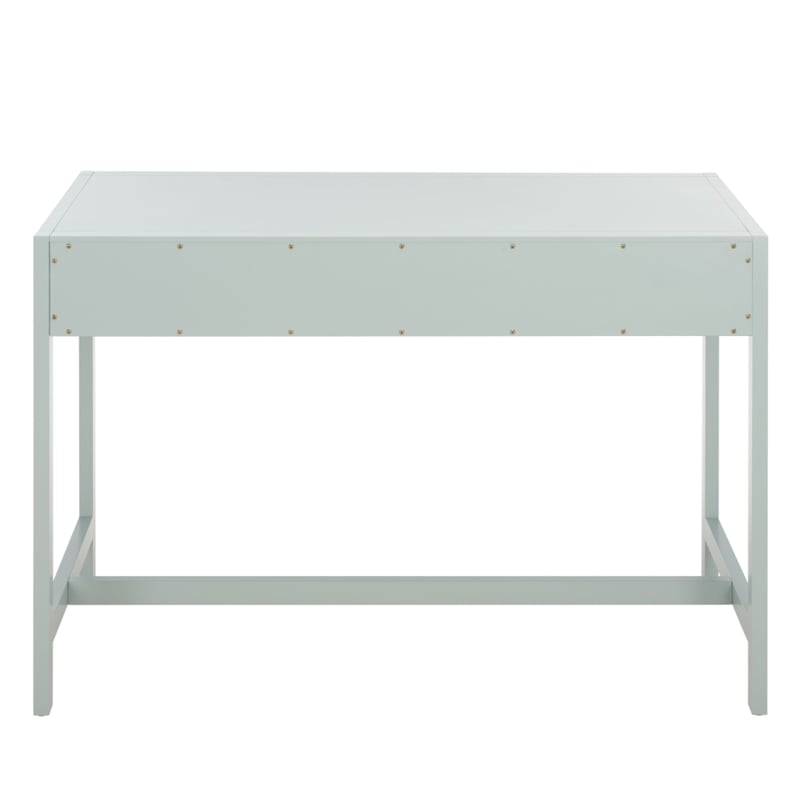Safavieh Esther 2 Drawer Wood and Metal Desk in Light Blue