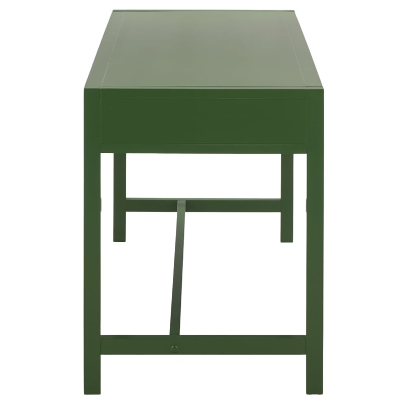 Safavieh Esther 2 Drawer Wood and Metal Desk in Green