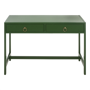 Safavieh Esther 2 Drawer Wood and Metal Desk in Green
