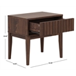 Safavieh Fidia 1 Drawer Wood Nightstand in Dark Walnut