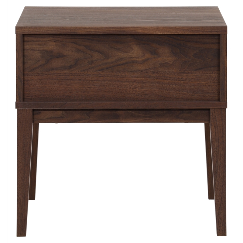 Safavieh Fidia 1 Drawer Wood Nightstand in Dark Walnut
