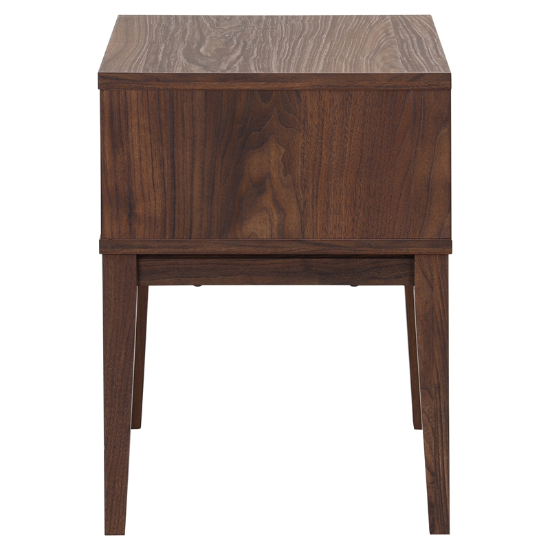 Safavieh Fidia 1 Drawer Wood Nightstand in Dark Walnut