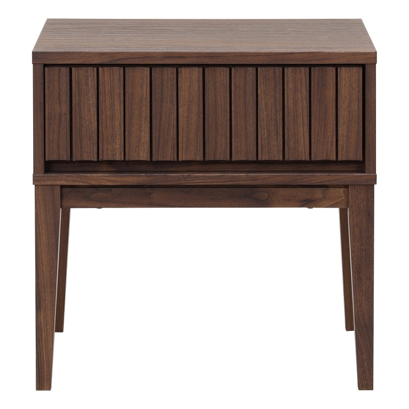 Safavieh Fidia 1 Drawer Wood Nightstand in Dark Walnut