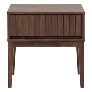 Safavieh Fidia 1 Drawer Wood Nightstand in Dark Walnut